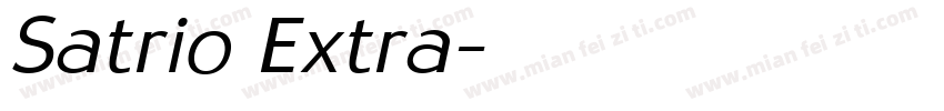 Satrio Extra字体转换